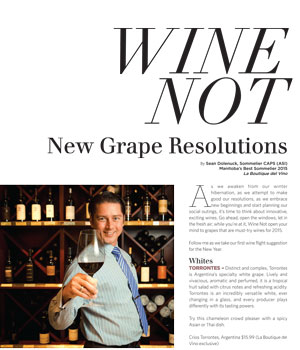 Wine Not: New Grape Resolutions